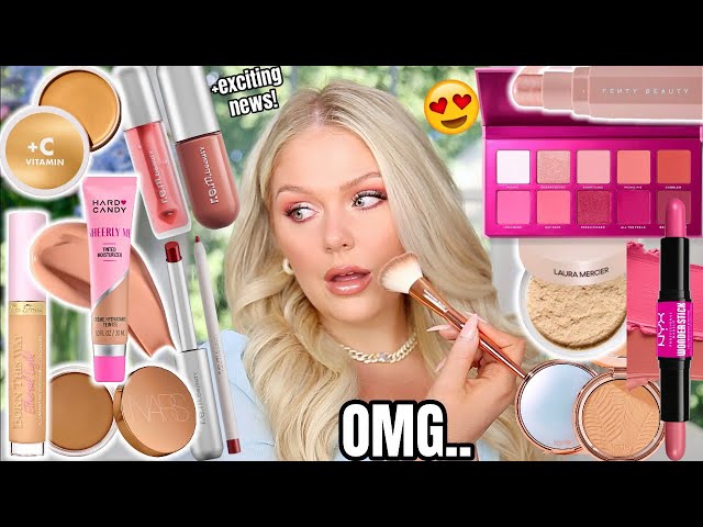 TESTING VIRAL NEW MAKEUP (drugstore & high end) & EXCITING NEWS! 😍 FIRST  IMPRESSIONS MAKEUP TUTORIAL 