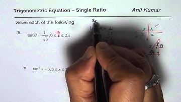Solve Trigonometric Equation with Tan Ratio 0 to 2 pi