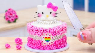 Sweet Miniature Hello Kitty Birthday Cake Design - Amazing Fondant Cake Ideas By Mini Tasty