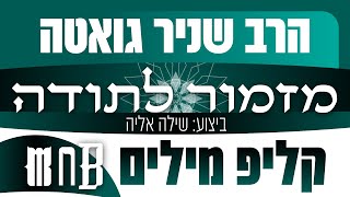 Miniatura de "מזמור לתודה | הרב שניר גואטה | ביצוע: שילה אליה | קליפ מילים"