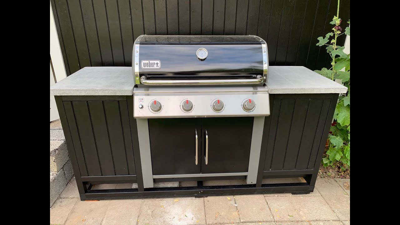 WEBER outdoor kitchen DIY - YouTube