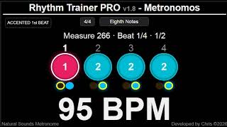 95 BPM Eighth Notes (Accented 1st Beat)