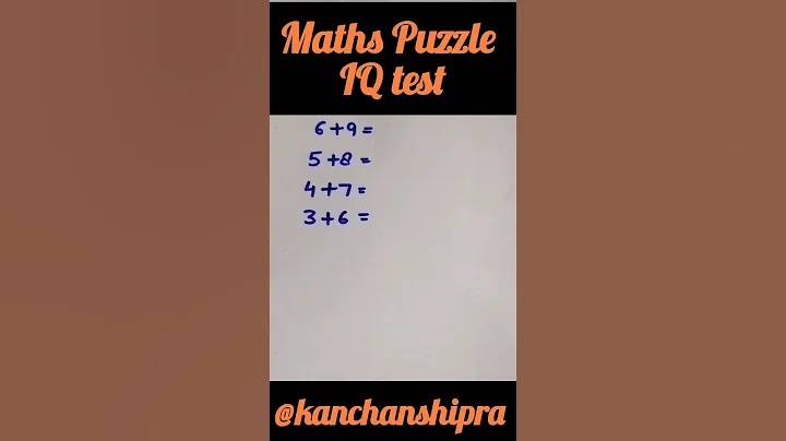 IQ test | maths puzzle #kanchanshipra #shorts #trending #viral #youtubeshorts #puzzle #mathspuzzle
