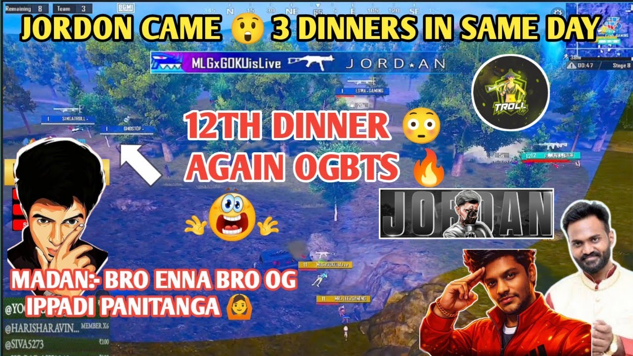 OG THA GUYS 12TH DINNER 😳 AGAIN ENNA BRO NADAKUTHU INGA 🔥 #bgmilive #madan #TN49YT #bgmi 