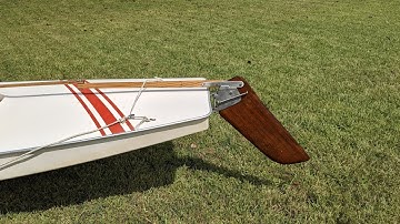 Repairing a cracked sunfish sailing dinghy rudder Part 3 -  Varnish and reassembly