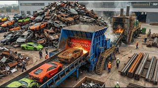 How Millions Of Old Cars Are Recycled Into Construction Steel Full Process