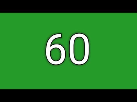 60 second timer/ 1 minute timer Green screen  /no.3