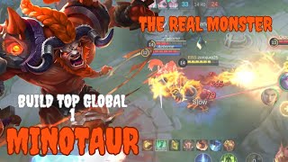 THE REAL MONSTER !! Minotaur Real Monster  Build Top Global 1 Minotaur  Mobile Legends Bang Bang