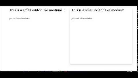 Create an Editor like a medium in Angular