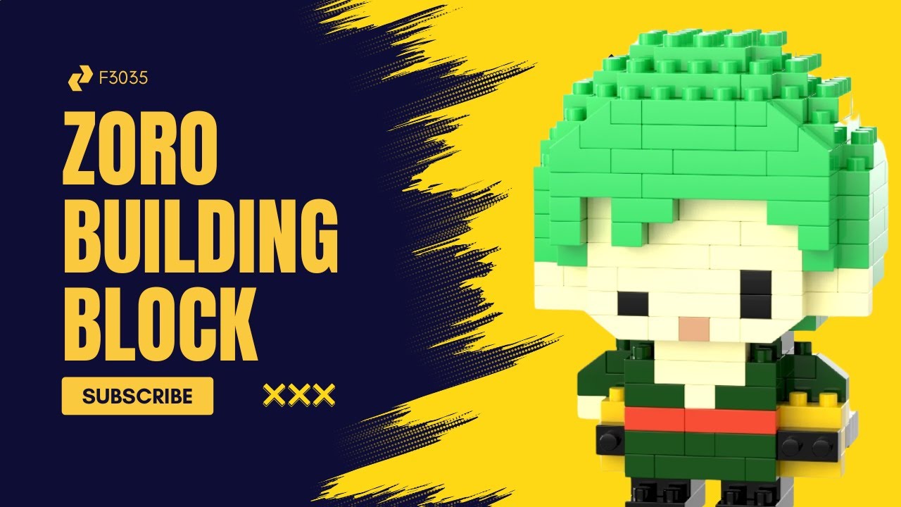 How to Build Zoro from One Piece! 🗡️ F3035 Building Block Toy Tutorial
