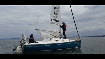 Lowering the mainsail