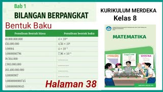 Jawaban Matematika Kelas 8 hal.38 | Kurikulum Merdeka revisi 2022 Bentuk baku  @GUcilchaNEL1964