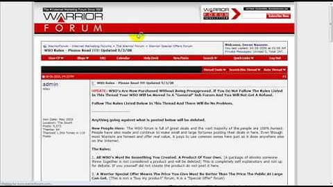 How to post a WSO on warrior forum - video tutorial