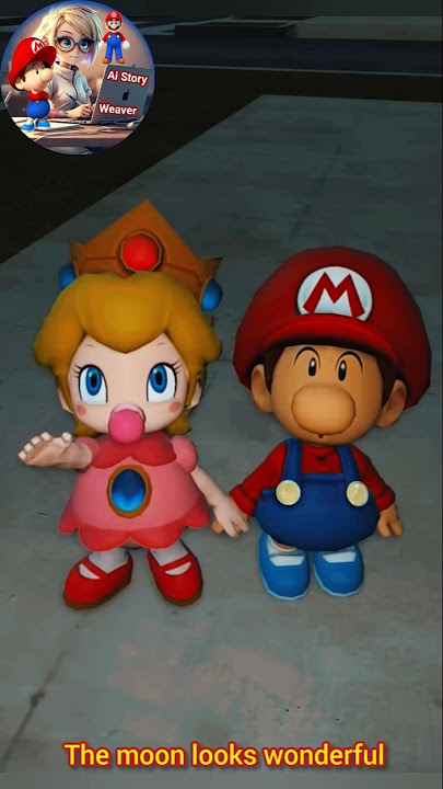 Mario moon🌝 #mario #supermario #memes #funny #babymario #babypeach #gmod #yoshi #shorts