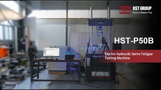 HST-P50B 50kN Electro-hydraulic servo  dynamic static fatigue testing system with Video Extensometer
