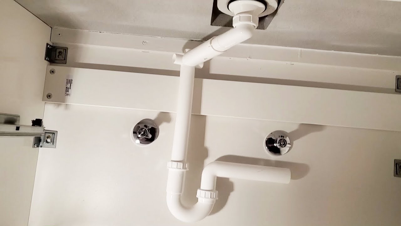 ikea kitchen sink waste trap installation