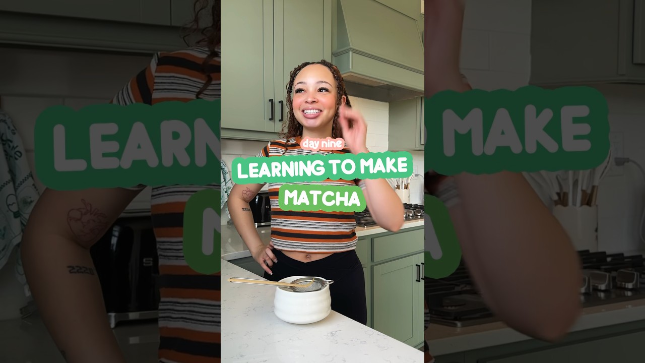 day 9 of learning to make matcha🍵!! *honey lavender matcha fail* 