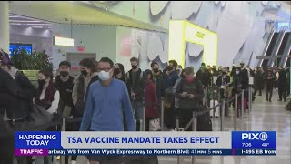 TSA vaccine mandate hits during Thanksgiving travel week