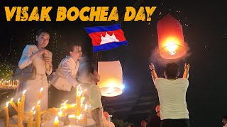 VISAK BOCHEA DAY in Cambodia with Floating Lanterns