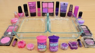 Hi guys! in this makeup destruction video, i'm going to be mixing
eyeshadow into clear slime with pink vs purple colored makeup. i'll
and br...