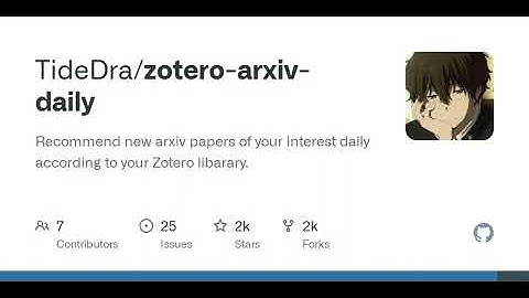 GitHub - TideDra/zotero-arxiv-daily: Recommend new arxiv papers of your interest daily according ...