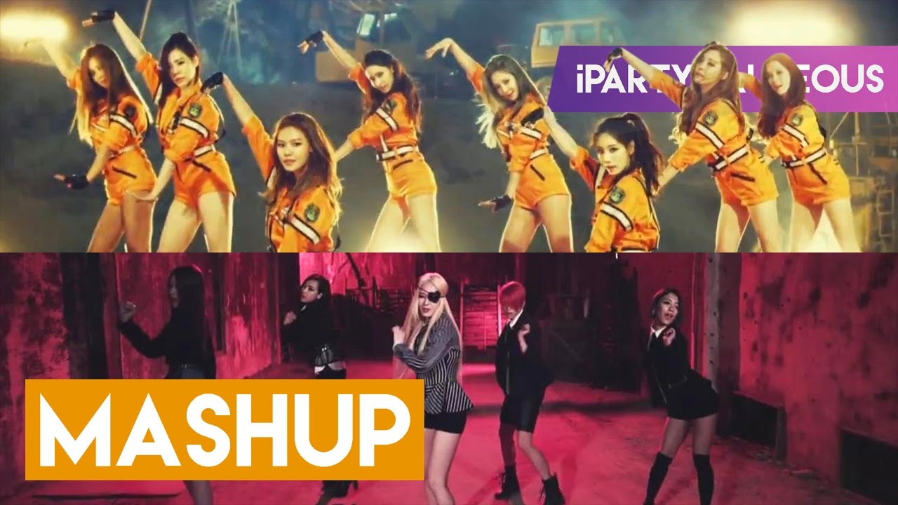 F(X) x SNSD x 2NE1 - RED LIGHT (mashup)