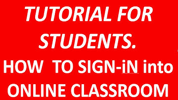 How to sign into E-Learning - VIRTUAL LEARNING CLASSROOM (VLC) TUTORIAL