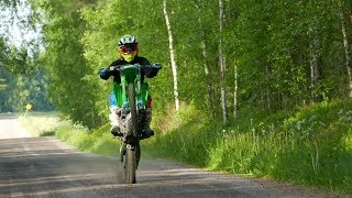 Kawasaki Kx450F - First Power Wheelies Raw Sounds