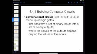 COMP125 - Principles of Computing - Computer Circuits