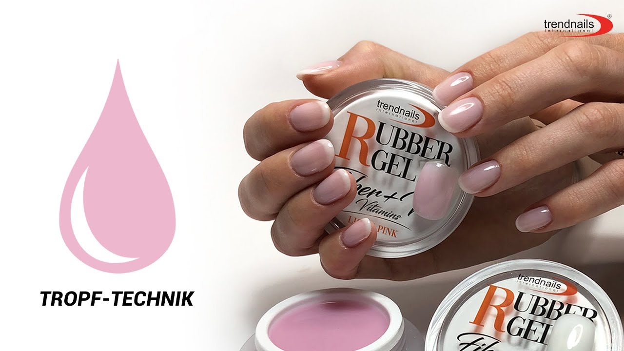 TROPF-TECHNIK 💧| Fiber + V Rubber Gel von trendnails | Ein Gel, dass man nicht nachfeilen muss