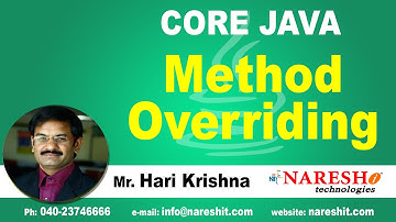 Method Overriding || New Core Java Batch By HK from tomorrow @9AM || Demo link is in desc