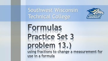 Math Review - Formulas Chapter Practice Set 3, 13.) "Using Fractions to change measurements".