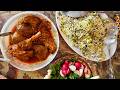 All the prep work that goes into making baghali polo