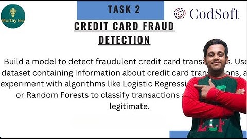 CREDIT CARD FRAUD DETECTION USING MACHINE LEARNING | CODSOFT INTERNSHIP | MACHINE LEARNING PROJECT