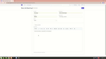 01 Job Opening - Recruitment | HR Module | ERPNext