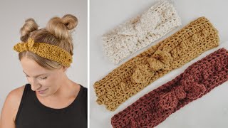 Skinny Picot Headband Crochet Tutorial - How to crochet an easy headband - 8 sizes