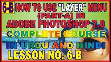 How to use layer menu in Adobe photoshop Urdu Hindi Tutorial Lesson 6 Part B | #SaleemSkills