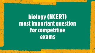 most imortant questions of science for competitive exams