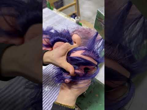 Installing Dark Blue Doll Hair 😍 Amazing Result #shorts