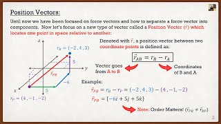 Engineering Mechanics: Statics Lecture 5 | Position Vectors