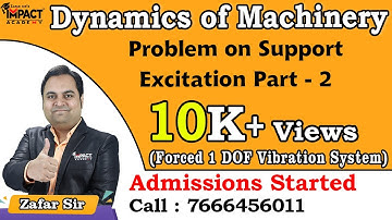 Problem on Support Excitation Part - 2 | Forced 1 DOF Vibration System | Dynamics of Machinery #gate