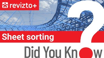 Revizto Did You Know - Sheet Sorting