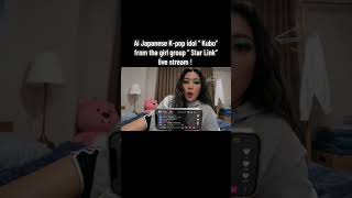 Ai Japanese K-pop idol “ Kubo” from the girl group “ Star Link” live stream ! #kpop #idol #japan