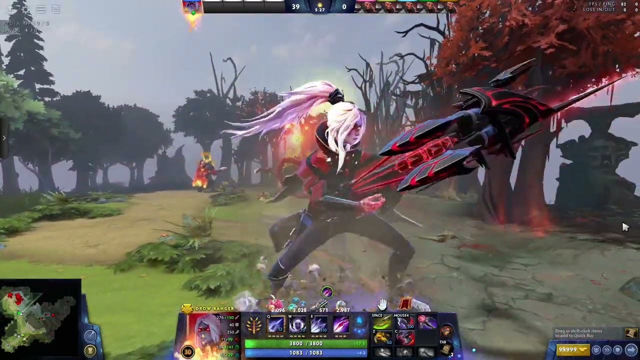 Dota 2 Draw ranger Arcana style 2 unlocked showcase