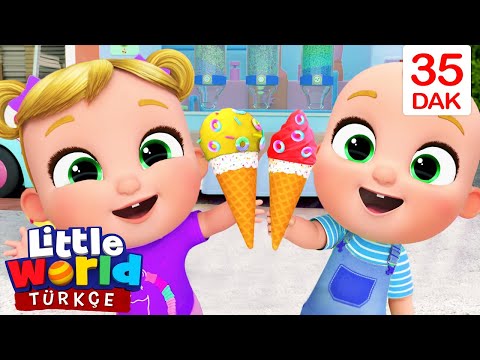 Ailecek Lezzetli Dondurma Yemeye Gidiyoruz | Öğretici Bebek Ve Çocuk Şarkıları | Little World Türkçe