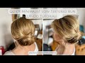 Quick Smooth Low Textured Bun Tutorial - The Perfect Minimalist/Contemporary Bridal Up-Do!