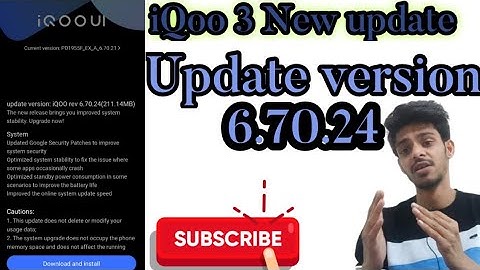 iQoo 3 got new software update version 6.70.24 | iQoo 3 February security patch