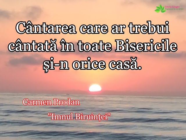 Carmen Prodan  Imnul Biruintei- Cântarea care ar trebui cântată în toate Bisericile si-n oice casă class=