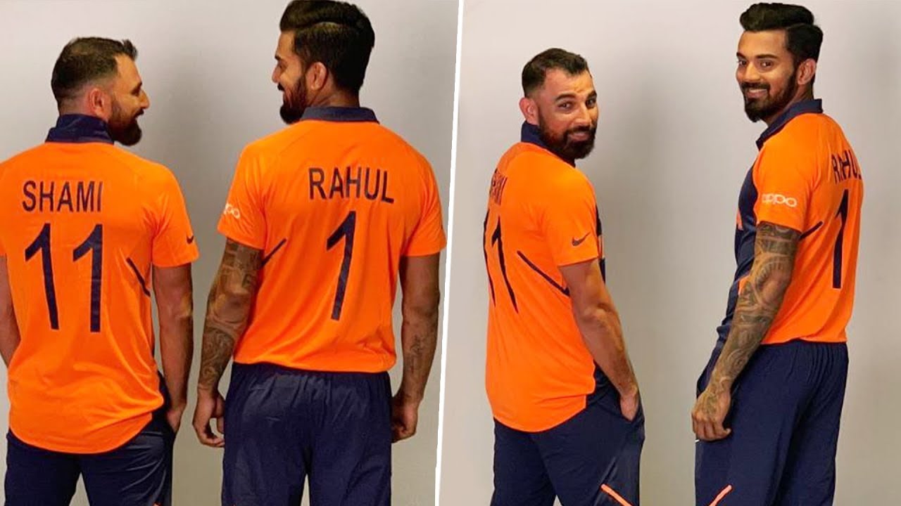 virat kohli in orange jersey