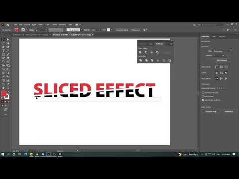 How to make Sliced text effect In Adobe Illustrator | Just Rise Academy